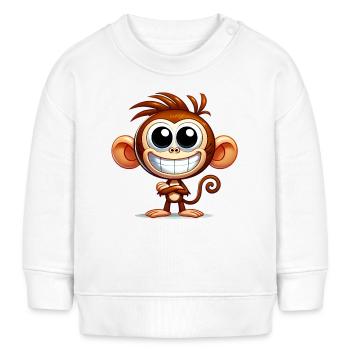 Singe - Sweat bébé bio Stanley/Stella - blanc - Devant
