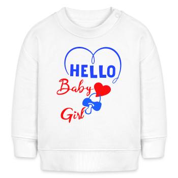 Hello Baby Girl - Baby Organic Sweatshirt Baby Changer von Stanley/Stella - Weiß - Vorne