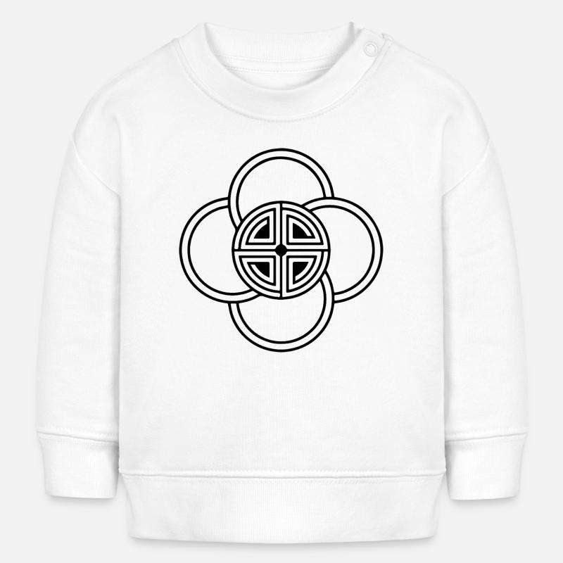 Conception de noeud d’harmonie sacrée - Sweat bébé bio Stanley/Stella - blanc