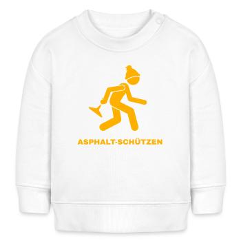 Asphalt shooters orange - Baby Sweatshirt by Stanley/Stella - white - Front