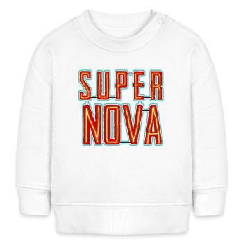 Super Nova Neon Schriftzug - Baby Organic Sweatshirt Baby Changer von Stanley/Stella - Weiß - Vorne