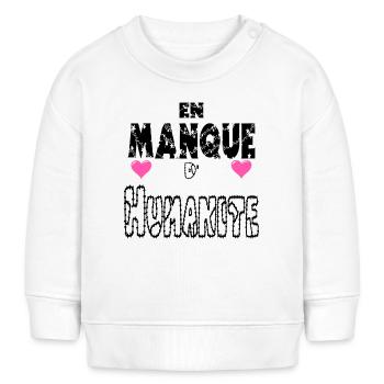 Ohne Menschlichkeit - Baby Organic Sweatshirt Baby Changer von Stanley/Stella - Weiß - Vorne