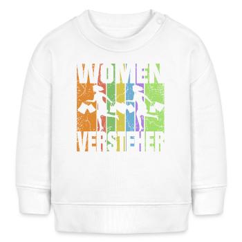 Frau im Kaufrausch - Baby Organic Sweatshirt Baby Changer von Stanley/Stella - Weiß - Vorne