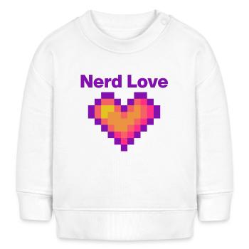 Amour de nerd – Cœur de pixels, Gamer Lovee Language - Sweat bébé bio Stanley/Stella - blanc - Devant