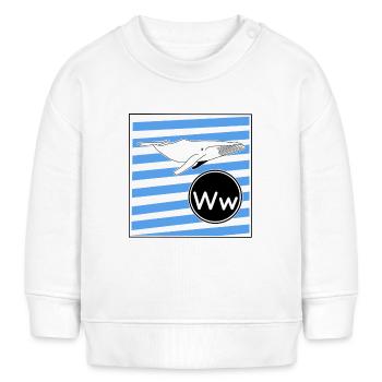 W pour Whale - Sweat bébé bio Stanley/Stella - blanc - Devant