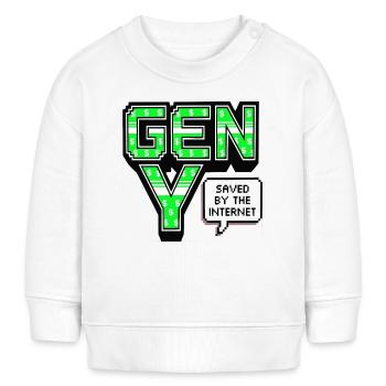 Generation Y, gen Y , Millennials Shirt, Hoodie - Baby Organic Sweatshirt Baby Changer von Stanley/Stella - Weiß - Vorne