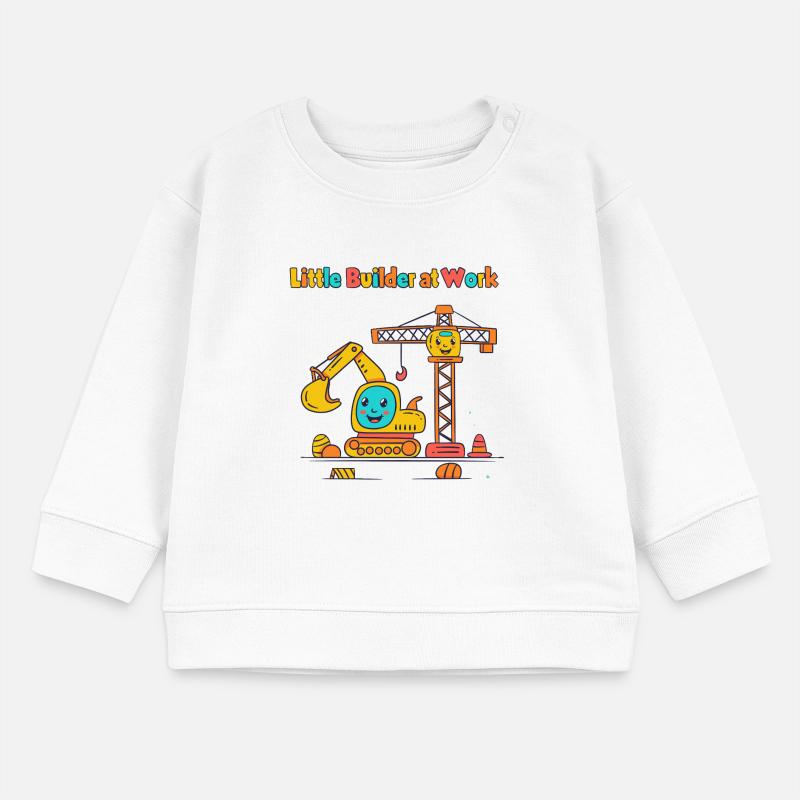 Little construction worker at crane Baby Sweatshirt by Stanley/Stella