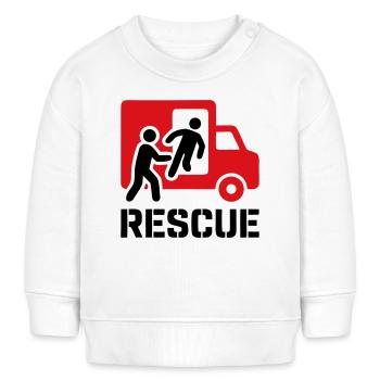 Rescue Rettungsdienst Einsatz - Baby Organic Sweatshirt Baby Changer von Stanley/Stella - Weiß - Vorne