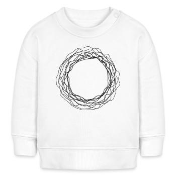 Tangled Wreath Circular Line Art - Baby Sweatshirt by Stanley/Stella - white - Front