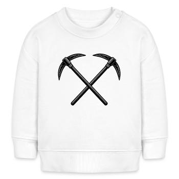 Kreuzspitzhacken - Baby Organic Sweatshirt Baby Changer von Stanley/Stella - Weiß - Vorne