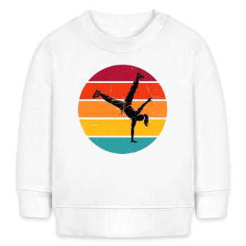 Breakdance Geschenkidee für eine Hip-Hop-Tänzerin - Baby Organic Sweatshirt Baby Changer von Stanley/Stella - Weiß - Vorne