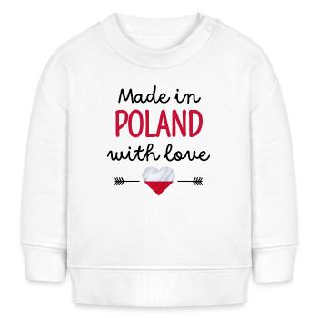 Made in Poland with Love – Babykleidung - Baby Organic Sweatshirt Baby Changer von Stanley/Stella - Weiß - Vorne
