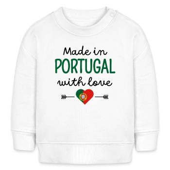 Made in Portugal with Love – Babykleidung - Baby Organic Sweatshirt Baby Changer von Stanley/Stella - Weiß - Vorne