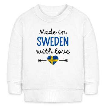 Made in Sweden with Love – Babykleidung - Baby Organic Sweatshirt Baby Changer von Stanley/Stella - Weiß - Vorne