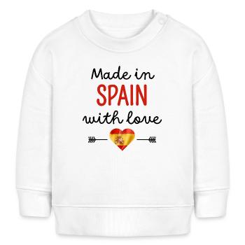 Made in Spain with Love – Babykleidung - Baby Organic Sweatshirt Baby Changer von Stanley/Stella - Weiß - Vorne