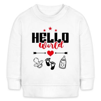 Hello World New Hello World Baby Sayings - Baby Sweatshirt by Stanley/Stella - white - Front