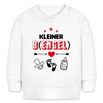 Kleiner Bengel Engel Babysprüche Lustig - Baby Organic Sweatshirt Baby Changer von Stanley/Stella - Weiß - Vorne