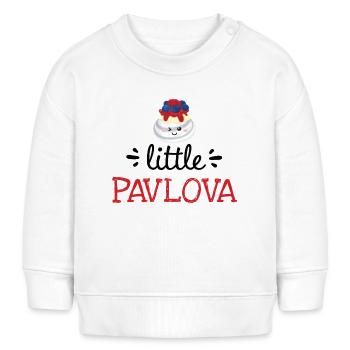 Kleine Pavlova – süße Babykleidung - Baby Organic Sweatshirt Baby Changer von Stanley/Stella - Weiß - Vorne