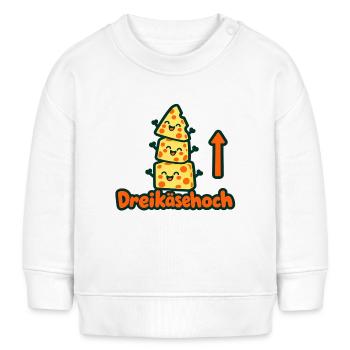 3käsehoch  - Baby Organic Sweatshirt Baby Changer von Stanley/Stella - Weiß - Vorne