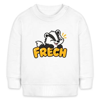 Freches Stinktier – Lustiges Cartoon Kinder Motiv - Baby Organic Sweatshirt Baby Changer von Stanley/Stella - Weiß - Vorne