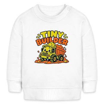 Tiny Builder – Lustiger Baustellen LKW für Kinder - Baby Organic Sweatshirt Baby Changer von Stanley/Stella - Weiß - Vorne