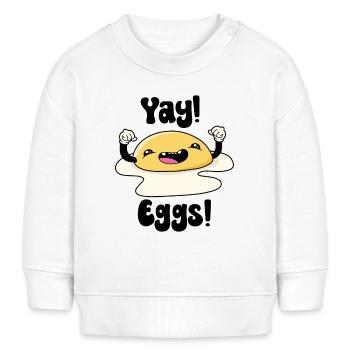Yay Oeufs - Sweat bébé bio Stanley/Stella - blanc - Devant