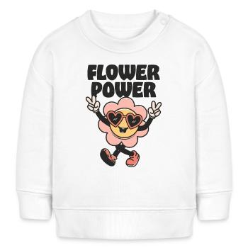 Flower Power - Baby Organic Sweatshirt Baby Changer von Stanley/Stella - Weiß - Vorne