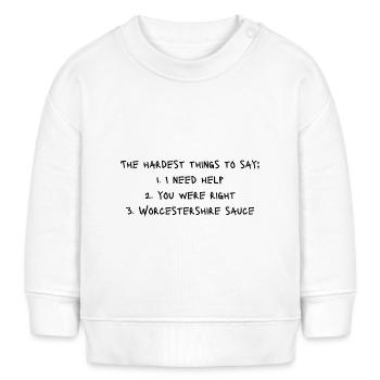Liste amusante des choses les plus difficiles à dire - Sweat bébé bio Stanley/Stella - blanc - Devant