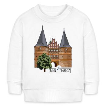 Holsten Gate Lübeck // Illustration - Baby Sweatshirt by Stanley/Stella - white - Front