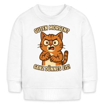 Bonjour Chat de glace très mince - Sweat bébé bio Stanley/Stella - blanc - Devant