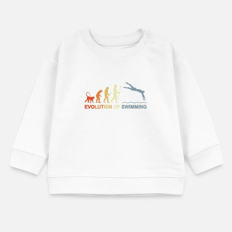 Evolution des Schwimmens Baby Organic Sweatshirt Baby Changer von Stanley/Stella