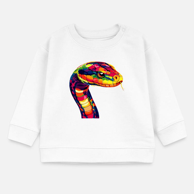 Schlange Python Kobra Mamba Klapperschlange Snake Baby Organic Sweatshirt Baby Changer von Stanley/Stella