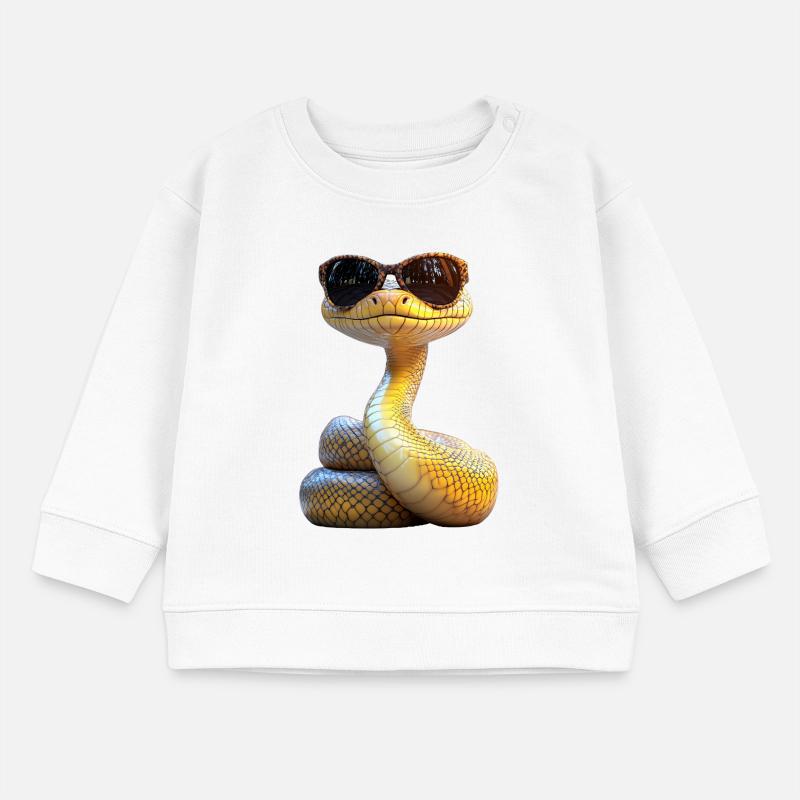 Schlange Python Kobra Mamba Klapperschlange Snake Baby Organic Sweatshirt Baby Changer von Stanley/Stella