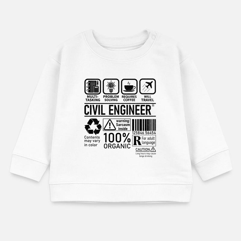 Civil Engineer multi tasking problem solving Baby Organic Sweatshirt Baby Changer von Stanley/Stella
