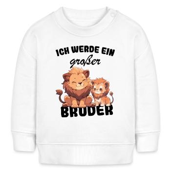 Nachwuchs Verkünden | Ich Werde Großer Bruder 2027 - Baby Organic Sweatshirt Baby Changer von Stanley/Stella - Weiß - Vorne