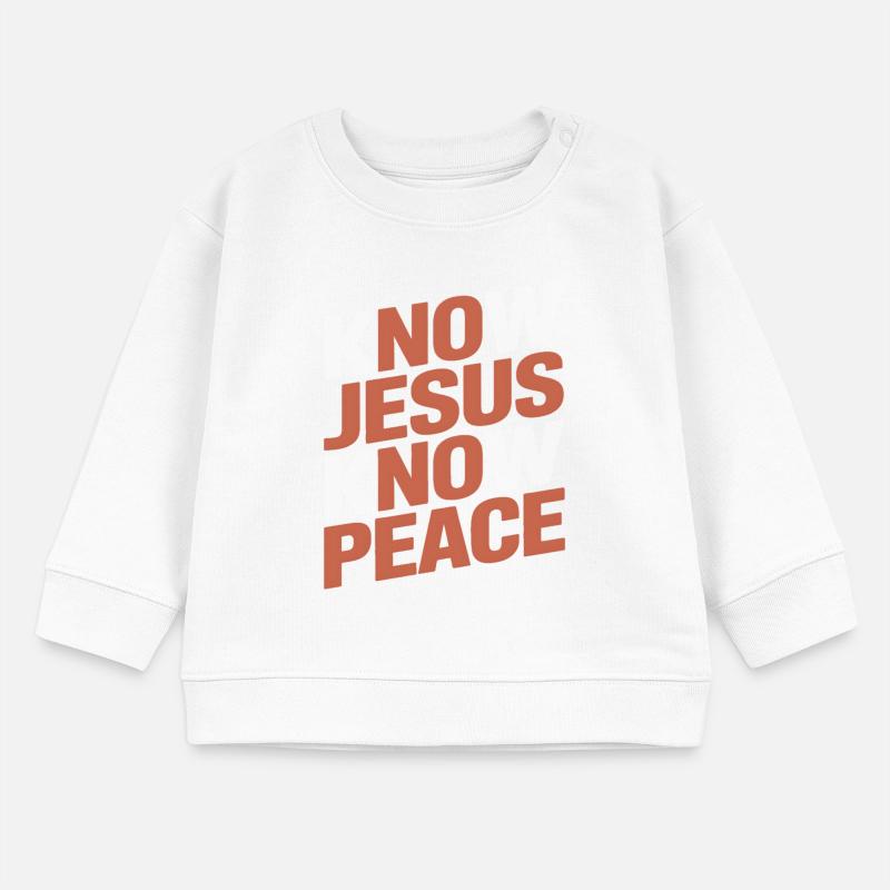 Know Jesus Know Peace Baby Organic Sweatshirt Baby Changer von Stanley/Stella