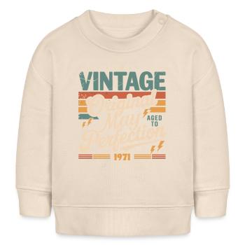 Vintage May 1971 – Perfection for 55 years - Baby Sweatshirt by Stanley/Stella - soft Ecru - Front