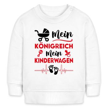 Kinderwagen König Oberhaupt Prinz Babysprüche - Baby Organic Sweatshirt Baby Changer von Stanley/Stella - Weiß - Vorne