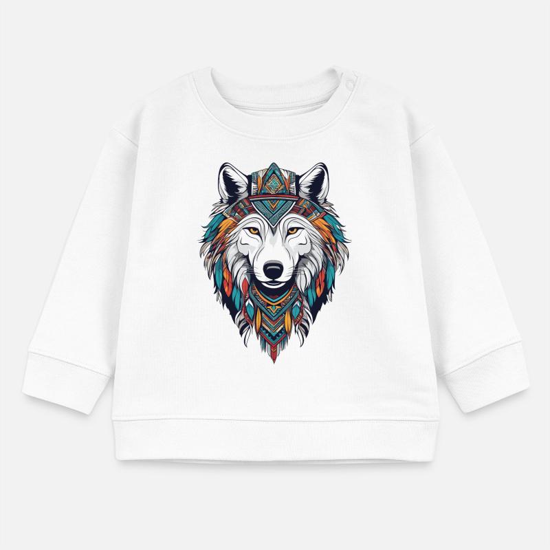 Arktischer Wolf Baby Organic Sweatshirt Baby Changer von Stanley/Stella