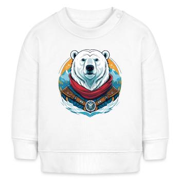 Eisbär - Baby Organic Sweatshirt Baby Changer von Stanley/Stella - Weiß - Vorne