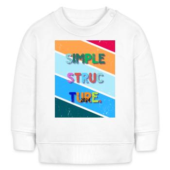 Conception simple. Structure simple 2024. - Sweat bébé bio Stanley/Stella - blanc - Devant