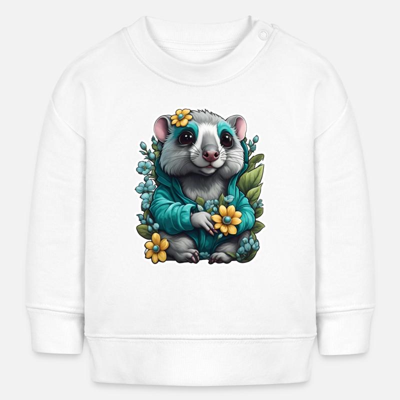 Lady O(possum) - Baby Sweatshirt by Stanley/Stella - white