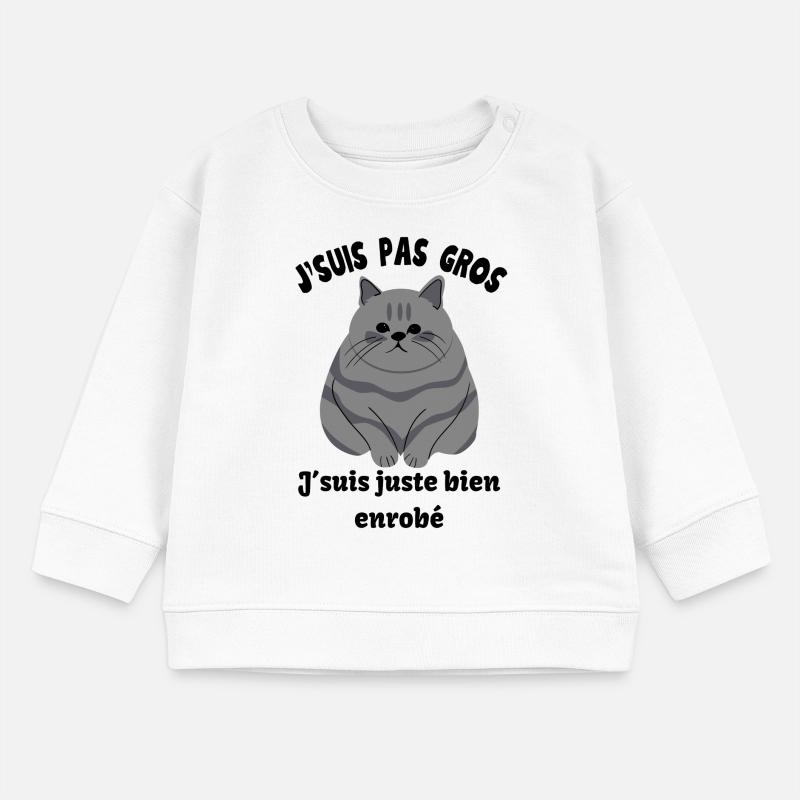 Große schwarze Katze, gerade beschichtet Baby Organic Sweatshirt Baby Changer von Stanley/Stella