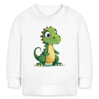 Cute dinosaur - Baby Sweatshirt by Stanley/Stella - white - Front