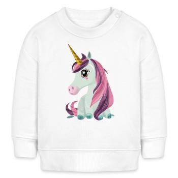 Licorne - Sweat bébé bio Stanley/Stella - blanc - Devant