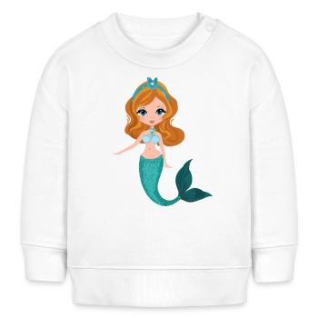 Meerjungfrau - Baby Organic Sweatshirt Baby Changer von Stanley/Stella - Weiß - Vorne