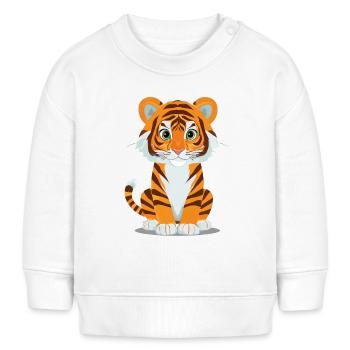 Tiger - Baby Organic Sweatshirt Baby Changer von Stanley/Stella - Weiß - Vorne