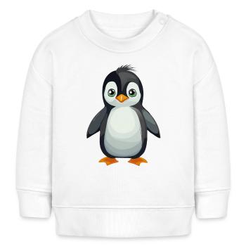Pinguin - Baby Organic Sweatshirt Baby Changer von Stanley/Stella - Weiß - Vorne