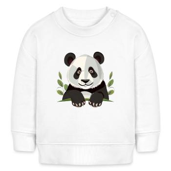 Großer Panda - Baby Organic Sweatshirt Baby Changer von Stanley/Stella - Weiß - Vorne