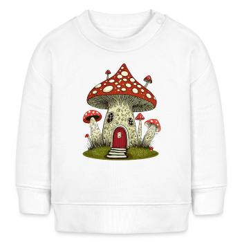 imaginative mushroom house - Baby Sweatshirt by Stanley/Stella - white - Front